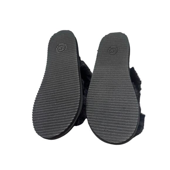 Michael Kors Lala Furry Slippers Allover Faux-Fur Slip-On Black Size 9 NWOT - Picture 6 of 8